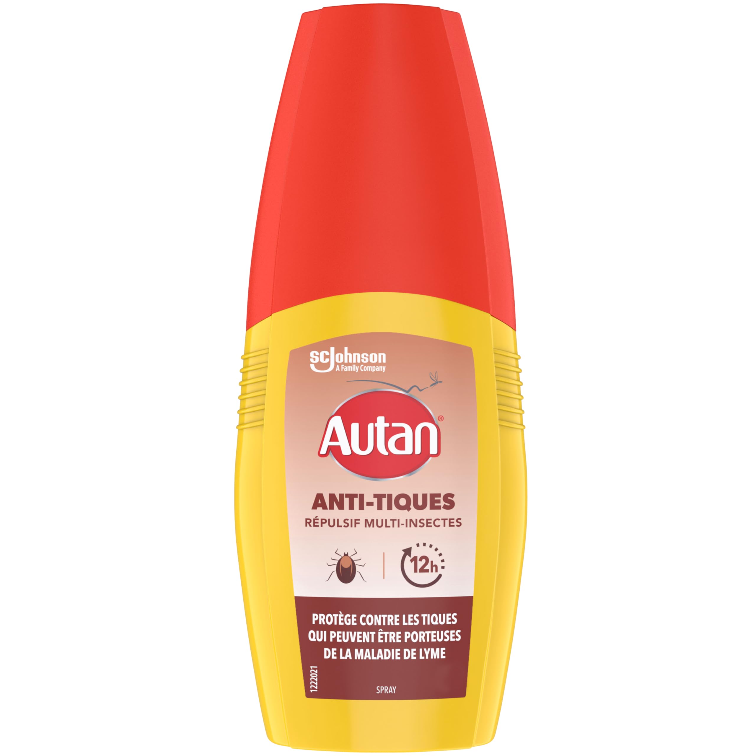 Autan Anti-Tiques Spray Corps - Jusqu'à 12H de Protection Immediate - Testé Dermatologiquement - 1 Spray, 100ml