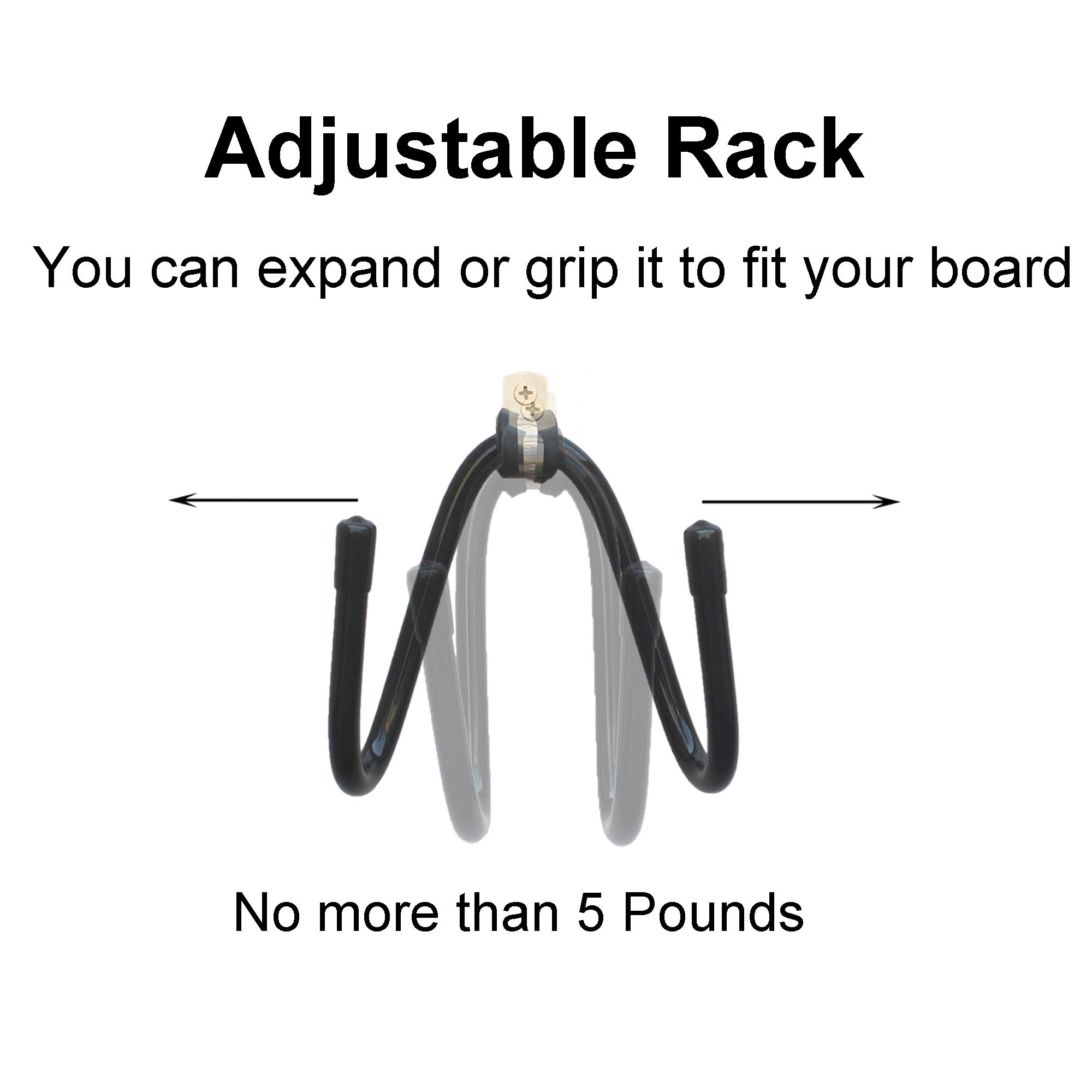 YYST Hard Hat Rack Hard Hat Holder Storage Hanger - No Hard Hat -4/PK-Screws Included, Black - Image 3