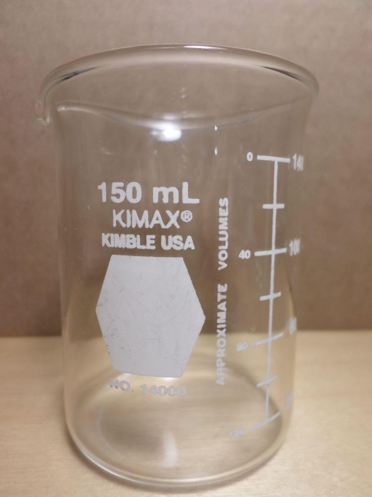 Kimble Kimax Beaker Low Form Griffin Borosilicate Glass 150ml Single