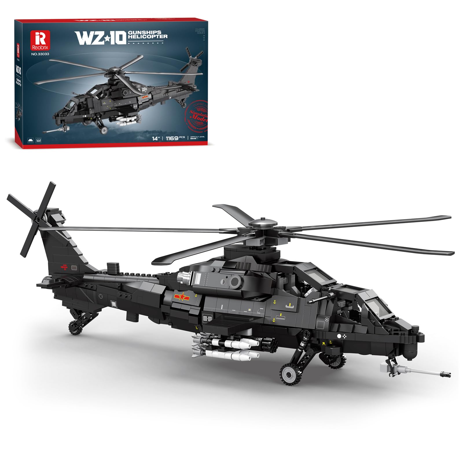 Reobrix 33033 WZ-10 Gunship Model Building Kit, Transport