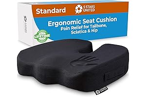 5 STARS UNITED Hip Pain Pillow for Office Chair Relief