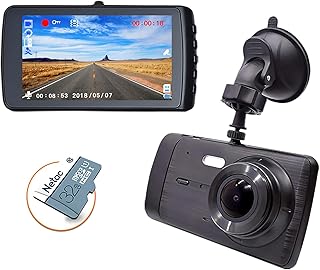 Dash Cam for Cars, FHD 1296P Dashboard Camera, 4" IPS Driving Recorder with 32GB Card, 170° Wide Angle, G-Sensor, WDR, Loop Recording, Parking Monitoring, Motion Detection, Night Vision