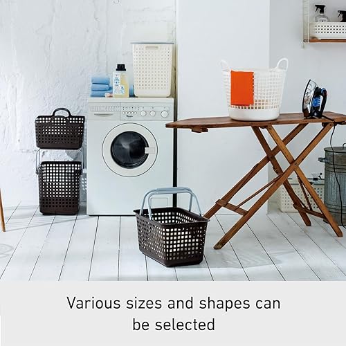 Miniatura 5 de Like-it Cesta de lavandería, almacenamiento, cuadrada, hecha en Japón, 25L, SCB-4, azul menta