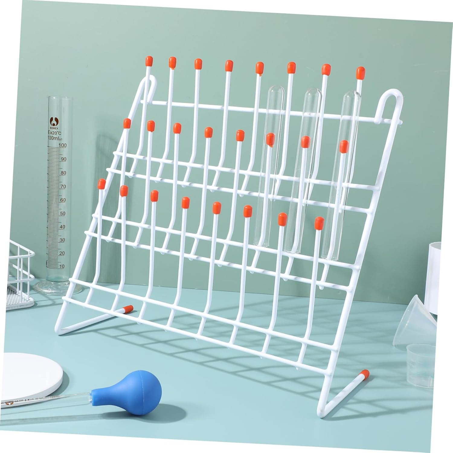 Lab Beaker Holder Metal Tube Draining Rack Drying Rack for Test Tube Easy to Use