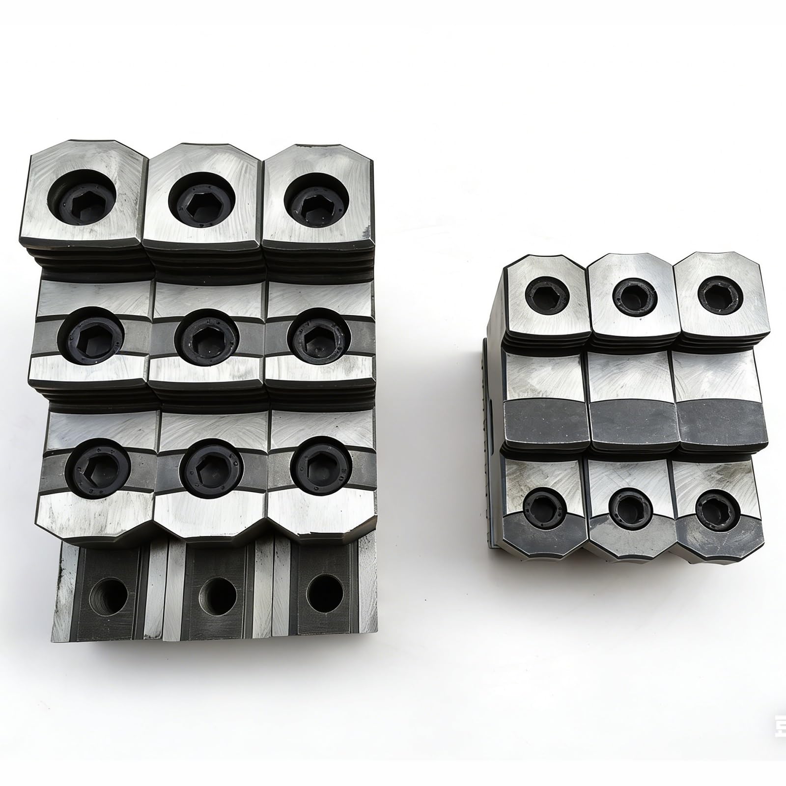 3 szt. szczęk zaciskowych K11-320C, odwracalne górne szczęki z trzema opcjami grubości do 3-szczękowego samocentrującego uchwytu tokarskiego, wytrzymały uchwyt wewnętrzny i zewnętrzny do precyzyjnej