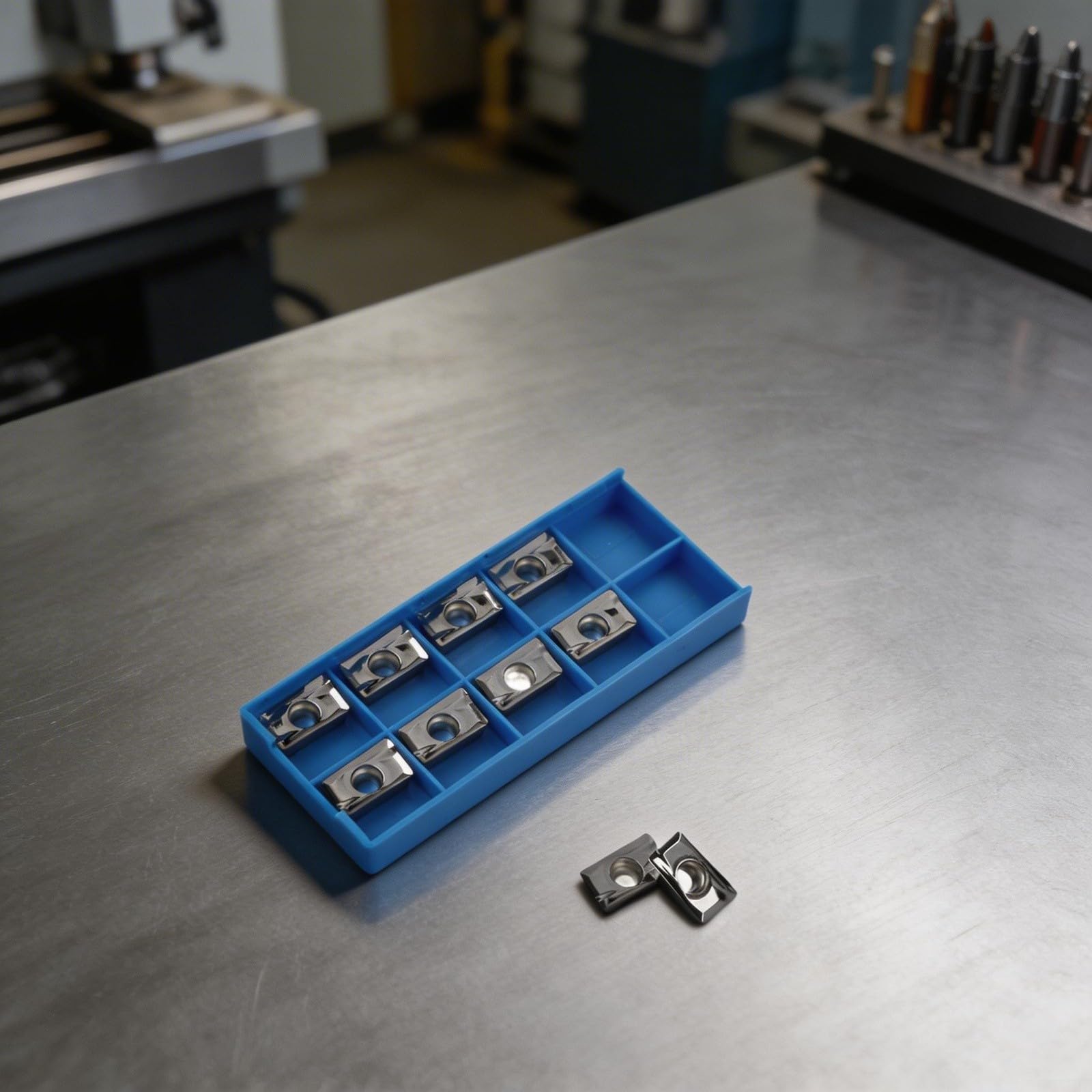 10 Stück Hartmetall-Wendeplatten APKT1604PDFR-MA H01 für CNC-Fräsen, Silber, 16x10x5 mm, geeignet für Schlichtbearbeitung von Aluminium und Metall