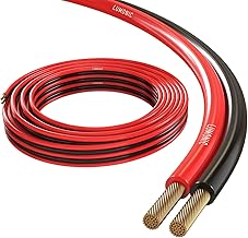 Lumonic Speaker Cables | 5 m Red Black | 2x 1.5mm² CCA | HiFi Speaker Cable | Dual Audio Line