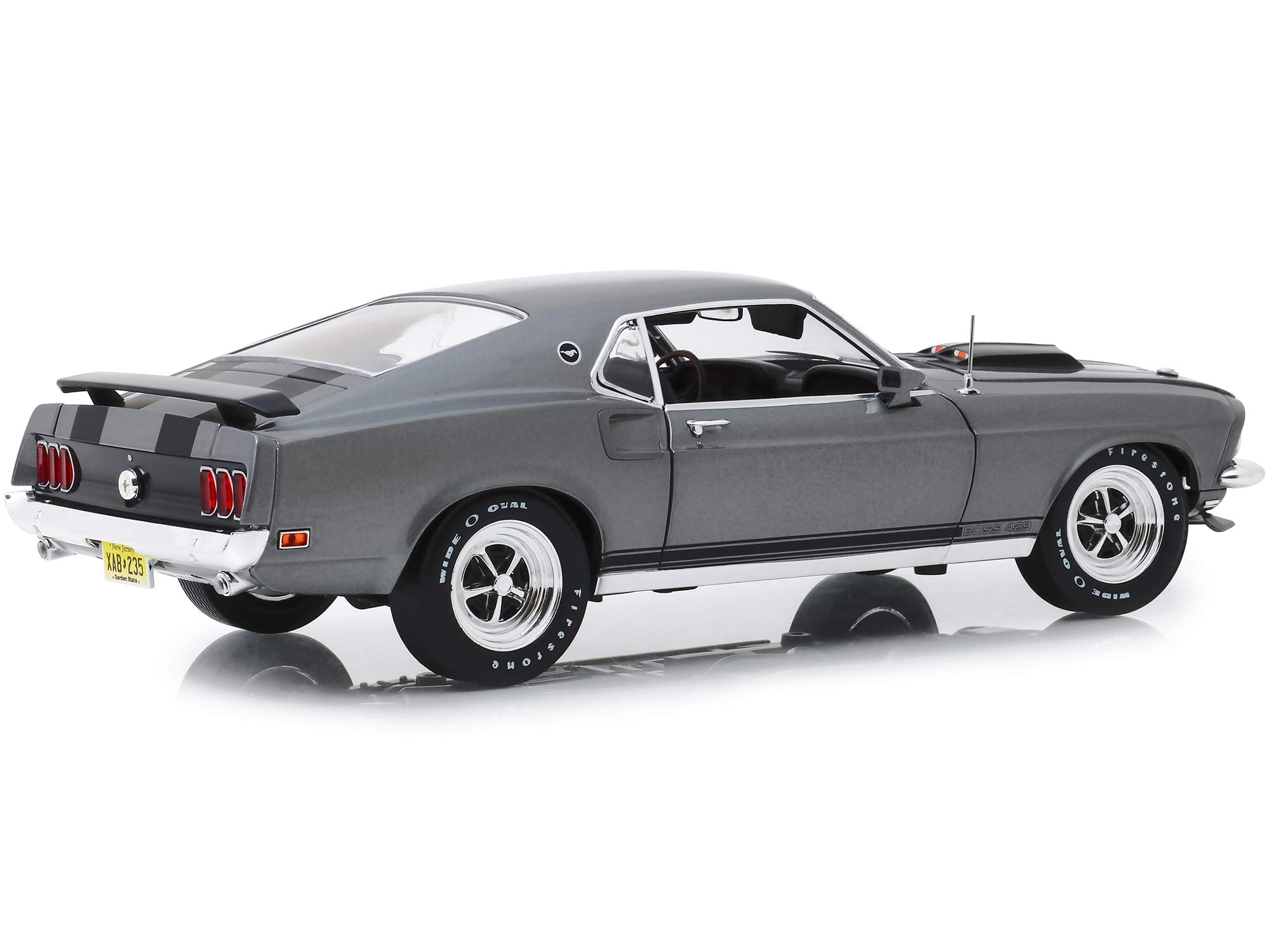 1969 Ford Mustang BOSS 429 Gray with Black Stripes John Wick (2014