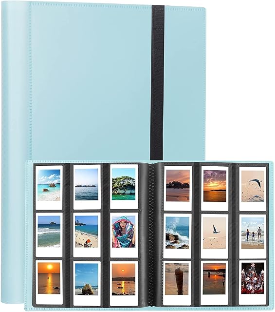 432 Pockets Mini Film Album for Fujifilm Instax Mini Film (54 x 86 mm) / Polaroid Zink Photo Paper (2 X 3"/50 X 76 mm) / Kodak Zink Photo Paper (2.1 X 3.4") / HP Sprocket Photo Paper (2x3") (Blue)