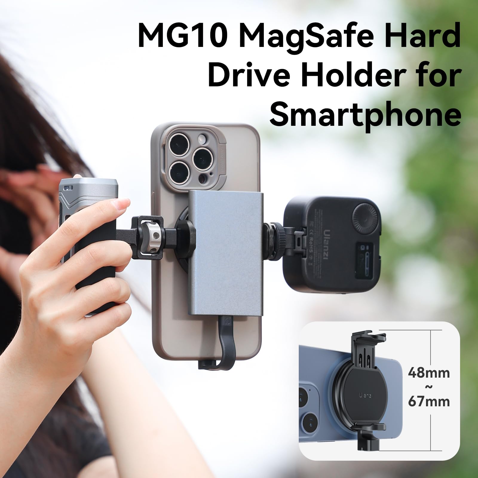 Amazon.com: ULANZI MG10 Magnetic Phone Holder with SSD Holder