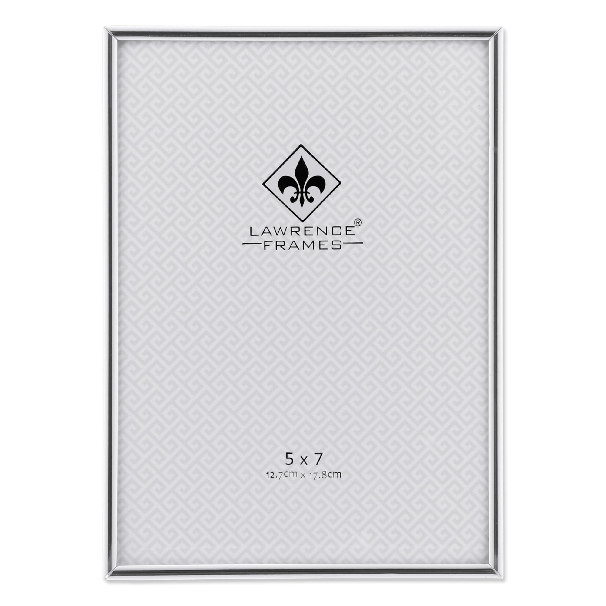 Lawrence Frames Simply Metal Picture Frame, 5 by 7-Inch, Silver