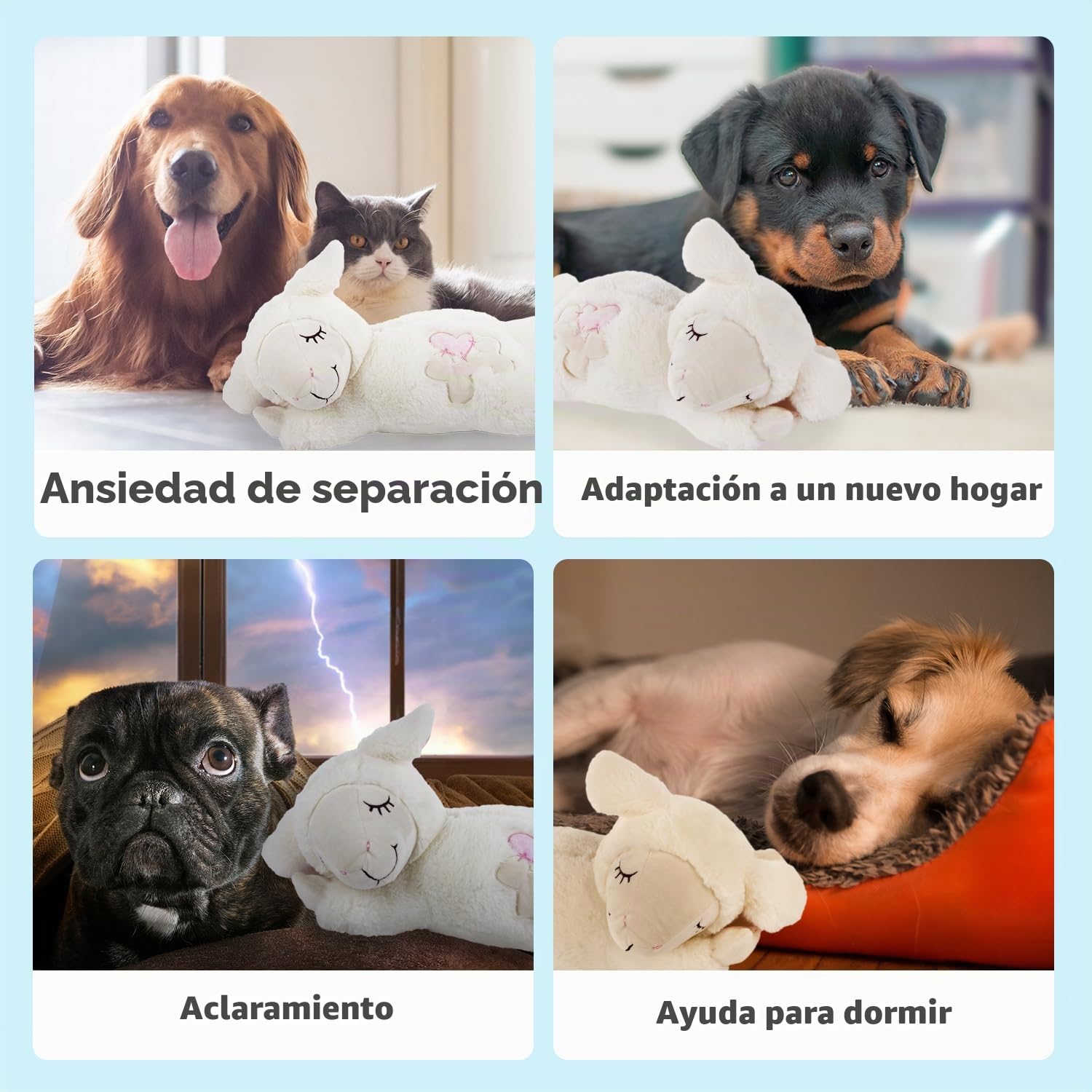AFP Juguetes Interactivos Para Perros Little Buddy Heart Beat Sheep