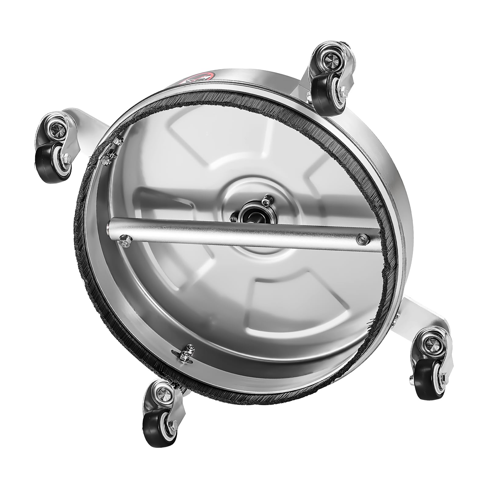 VEVOR Idropulitrice per Superfici in Acciaio Inossidabile con 4 Ruote, 275,8 Bar Max, Connettore Rapido da 1/4, 2 Ugelli a Spruzzo, 2 Lance Estese, per Cemento, Patio, Marciapiede 355,6 mm