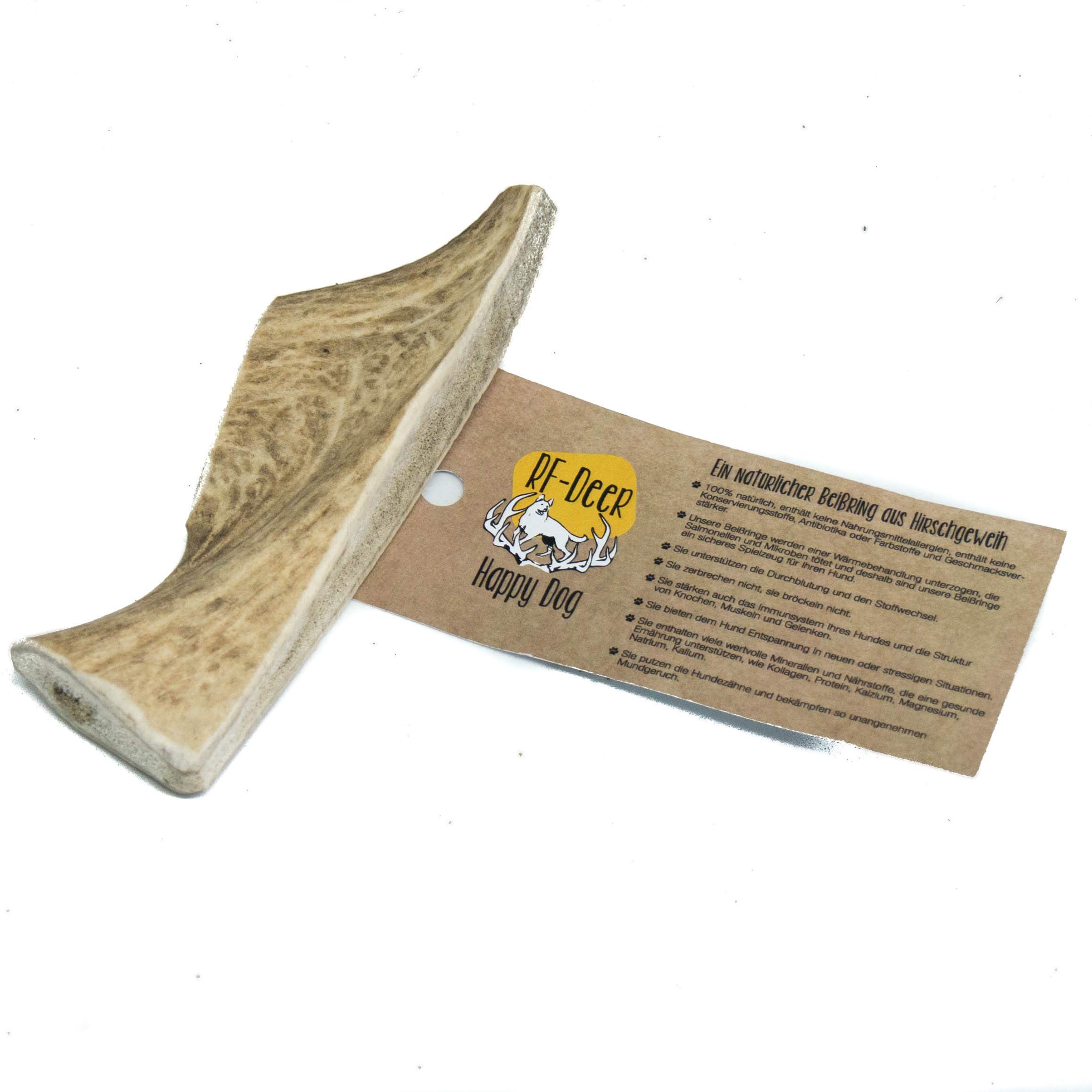 RF - DeerFallow Deer Antler for Dogs Size S SOFT Version - 1 piece - Natural Long Lasting Chew Treat Enjoyment and Dental care for your dog Available in different versions