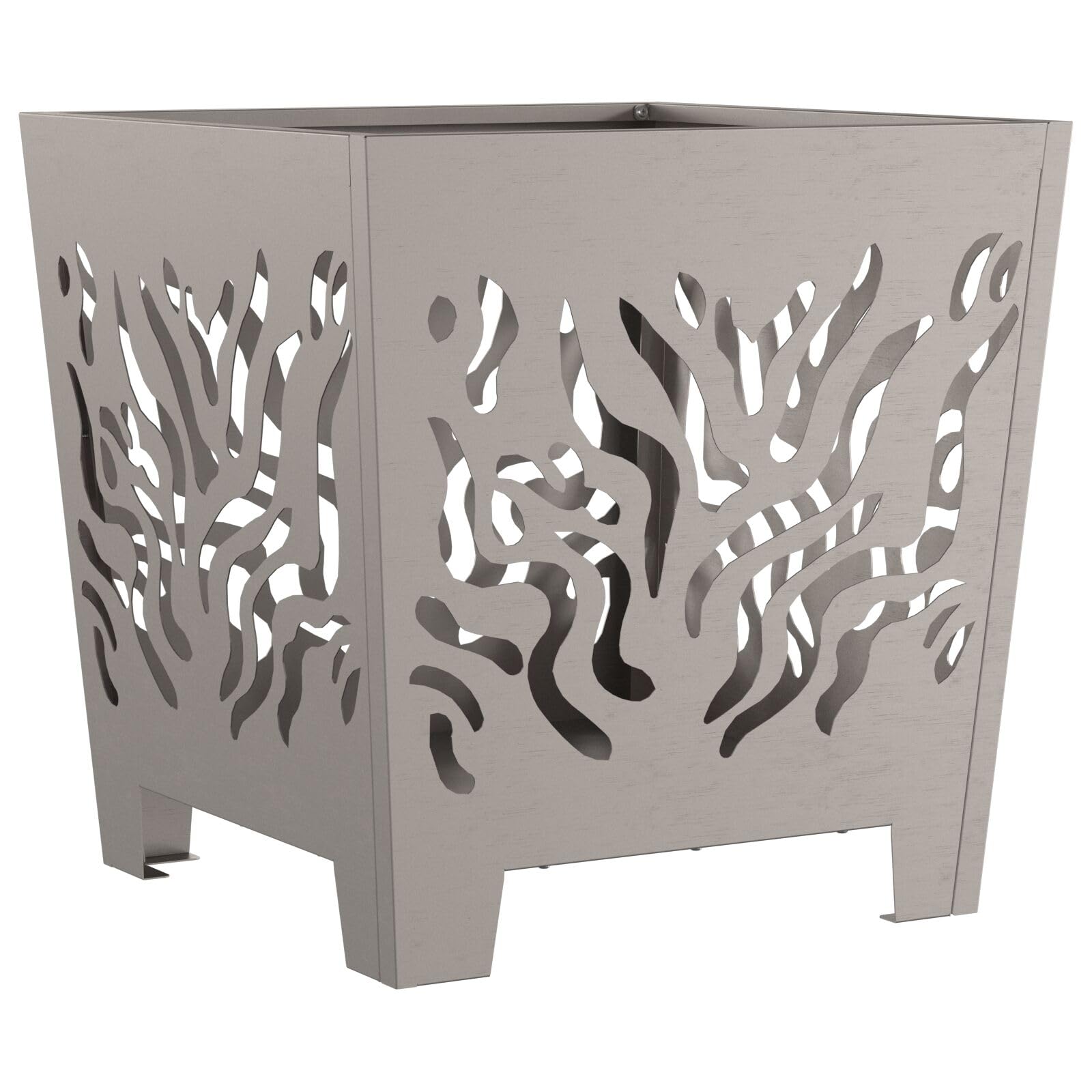 Kwadratowy palenisko ze stali corten 40x40x40 cm - 858913