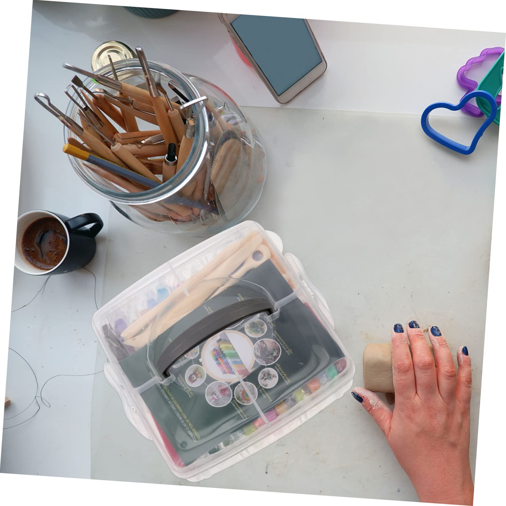VILLCASE Kit De Arcilla Para Hornear Herramientas Para Manualidades Infantiles Para Hacer Aretes y Decoraciones