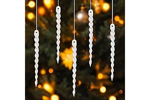 30PCS Christmas Clear Icicle Ornaments for Xmas Party