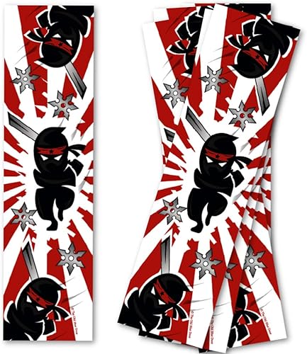 Marcadores Ninja Samurai para niños (20 unidades) – Recuerdos de fiesta Ninja – Marcadores para niños – Incentivos de lectura de biblioteca –