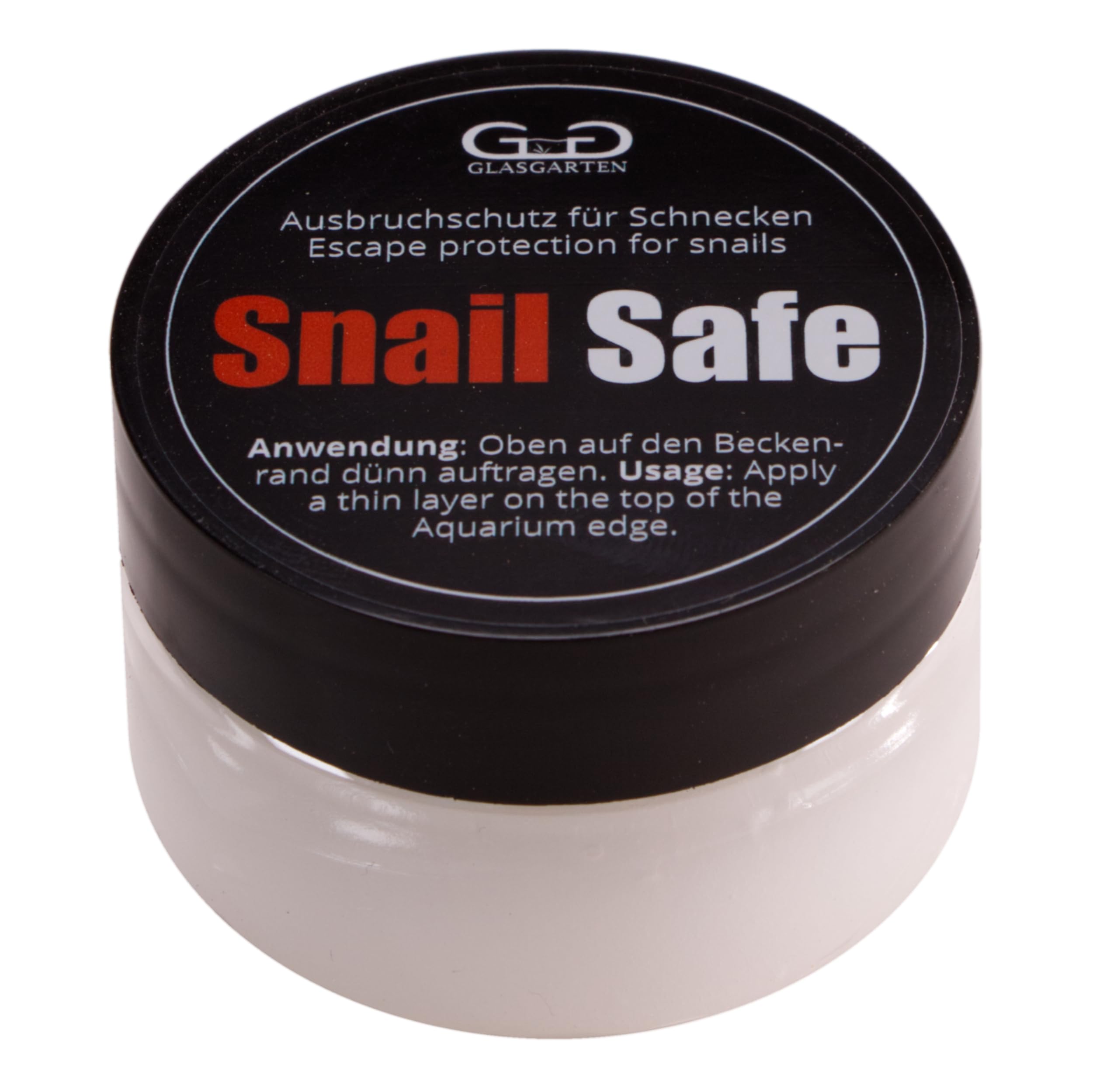 SALTYSHRIMP GlasGarten Snail Safe | 25 ml - Breakout Protection for Snails. Cream for Pool Edge/Aquarium Edge Against Escape Drive. Removable Without Residue with Kitchen Towel