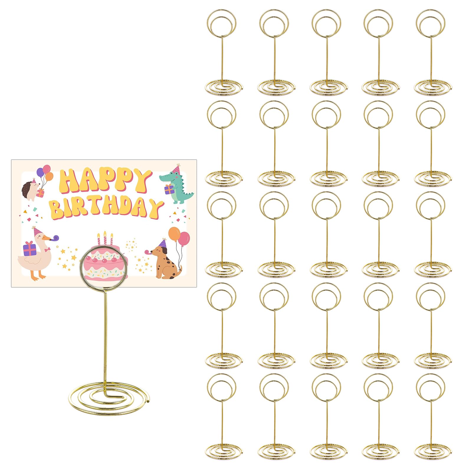 WeeGoo 30 Pcs Gold Table Number Holders, 8.5cm Tall