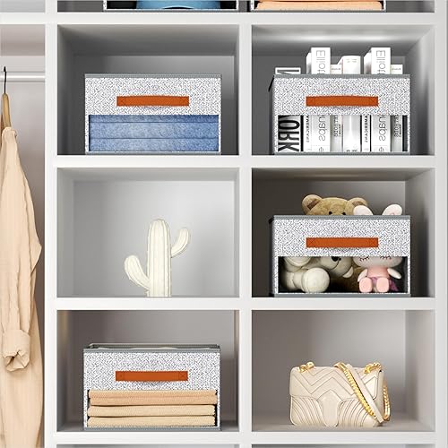 Vista 8 de Organizadores de armario y almacenamiento Homsorout - Paquete de 6 contenedores de almacenamiento con cestas para organización, organizador