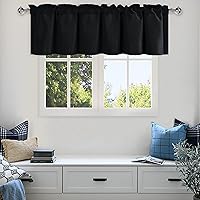 Vista 43 de DWCN Cenefa burdeos para ventanas, cenefa de cocina, cenefa de cortina de Navidad, cortinas de ventana de sótano, 1 panel, 42 x 18 pulgadas