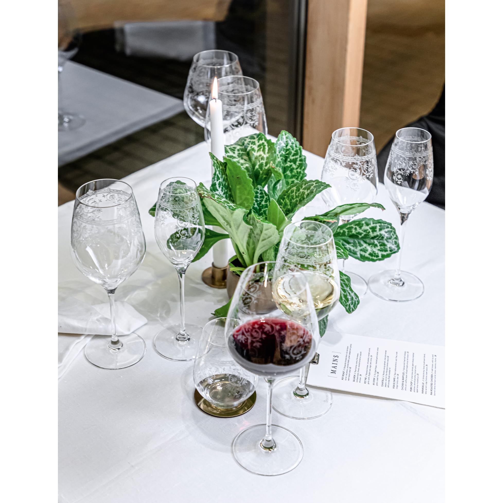 Spiegelau Lot de 2 verres à vin blanc, verres à vin, en cristal, 500 ml, arabesque, 4192262