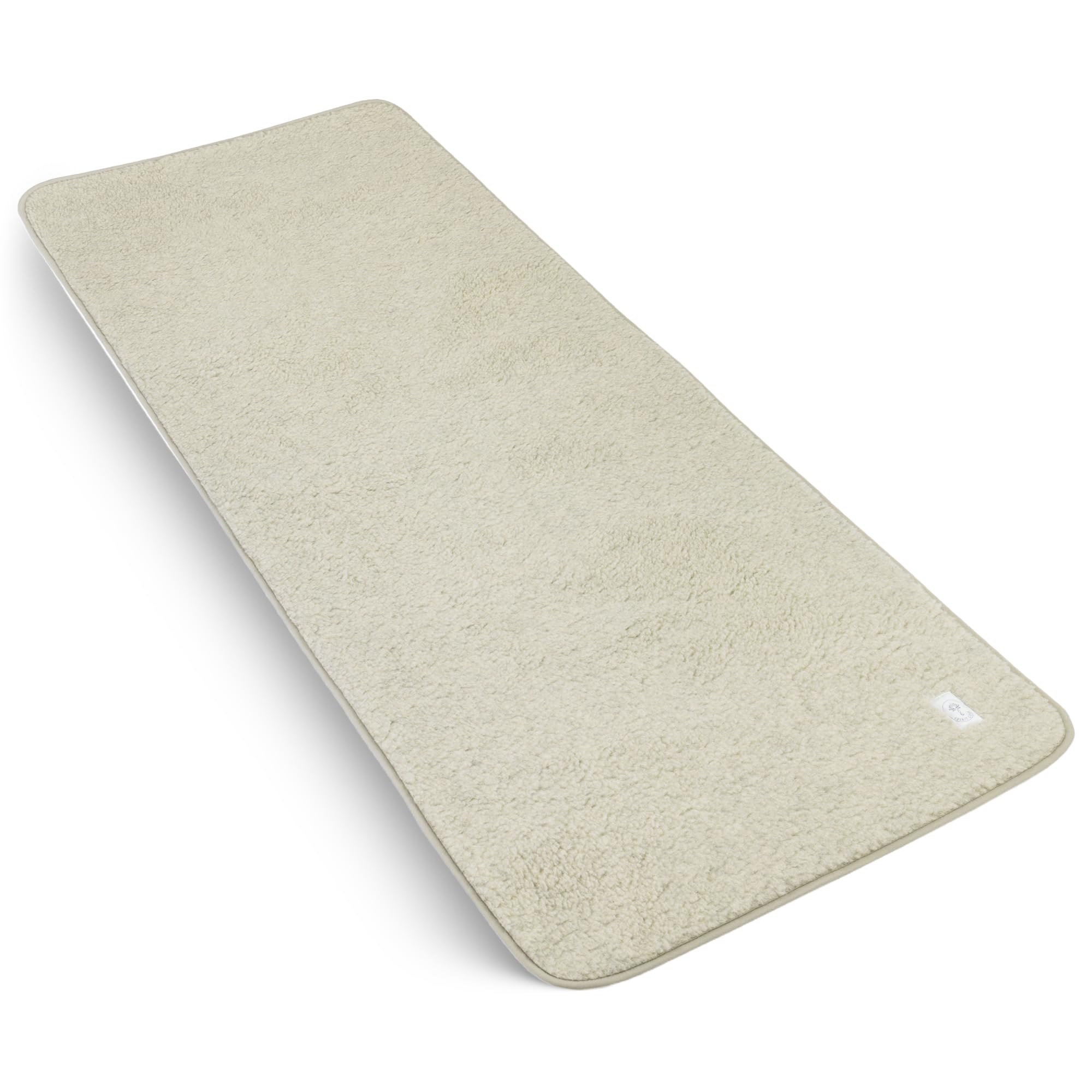 Yogamatte Schafwolle | Natürlich Merino Wolle Trainingsmatte | Yogamatte rutschfest | Hautfreundlich & kuschelig | Perfekt für Meditation, Pilates & Fitnessübungen | Mit Tragetasche - 200x75 cm