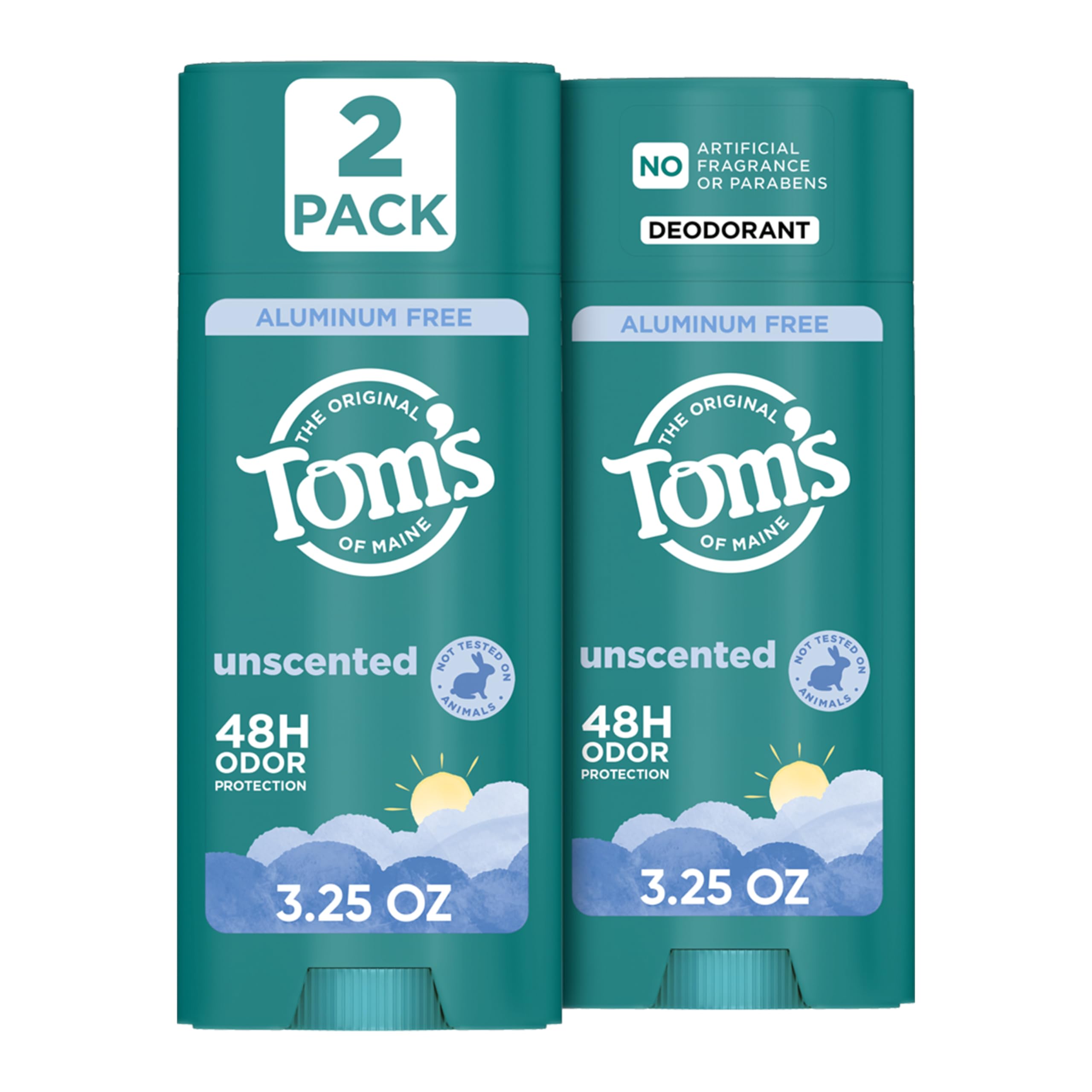 Amazon.com : Tom's of Maine Unscented Natural Deodorant, Aluminum