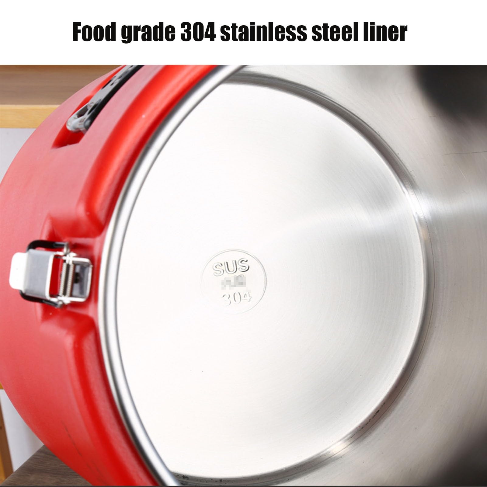 Contenitore termico per alimenti, in acciaio inox, portatile, per conservare cibi caldi e freddi, ideale per ristoranti, mense, uso domestico, capacità 20 l