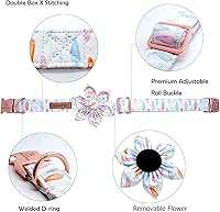 Vista 116 de Lionheart glory Collar de perro con bandera estadounidense, collar de flores para perro del 4 de julio, resistente y ajustable, collar patriótico