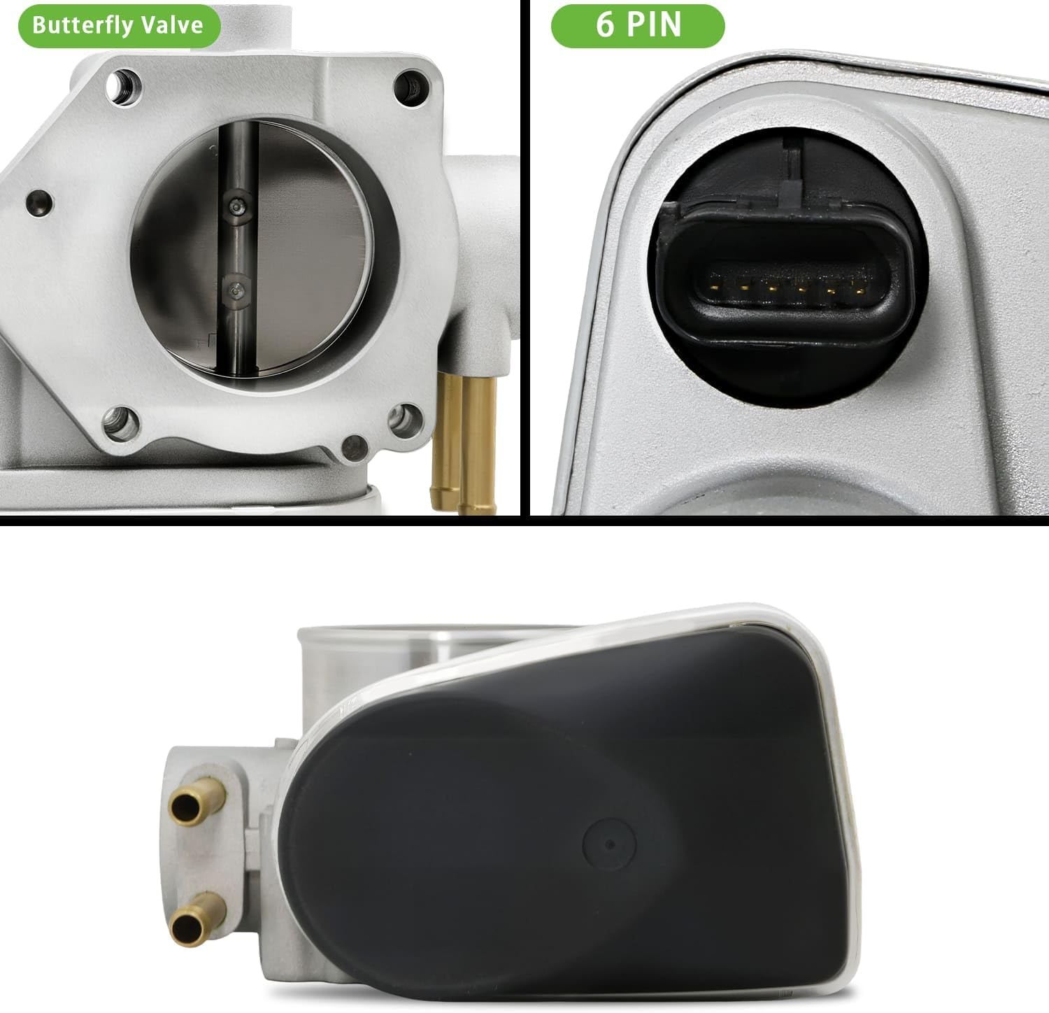 Electronic Throttle Body Compatible with Ford Fusion 2006-2009 & Lincoln Zephyr 2006 & Mercury Milan 2006-2009, V6 3.0L Petrol Sedan # 6E5Z9E926AA 977-589 67-6009 S20028 TB1017 AA1676009 977589