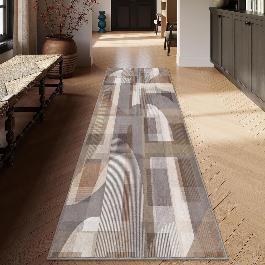 Tappeto Passatoia Cucina Antiscivolo Lungo Corridoio Tappeto Passatoia Lavabile Tappeti Runner Cucina Tappetino per Cucina Soggiorno Corridoio ，100 x 270 cm