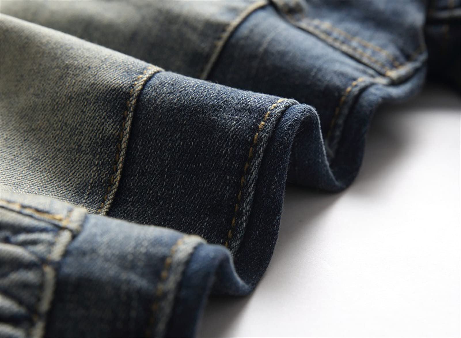 Pantalones de Jean Stretch Skinny para Moto Slim Ride Cómodo Vaqueros Pantalones Vaqueros de Gran Tamaño Elásticos Bike Rule Fit para Hombres