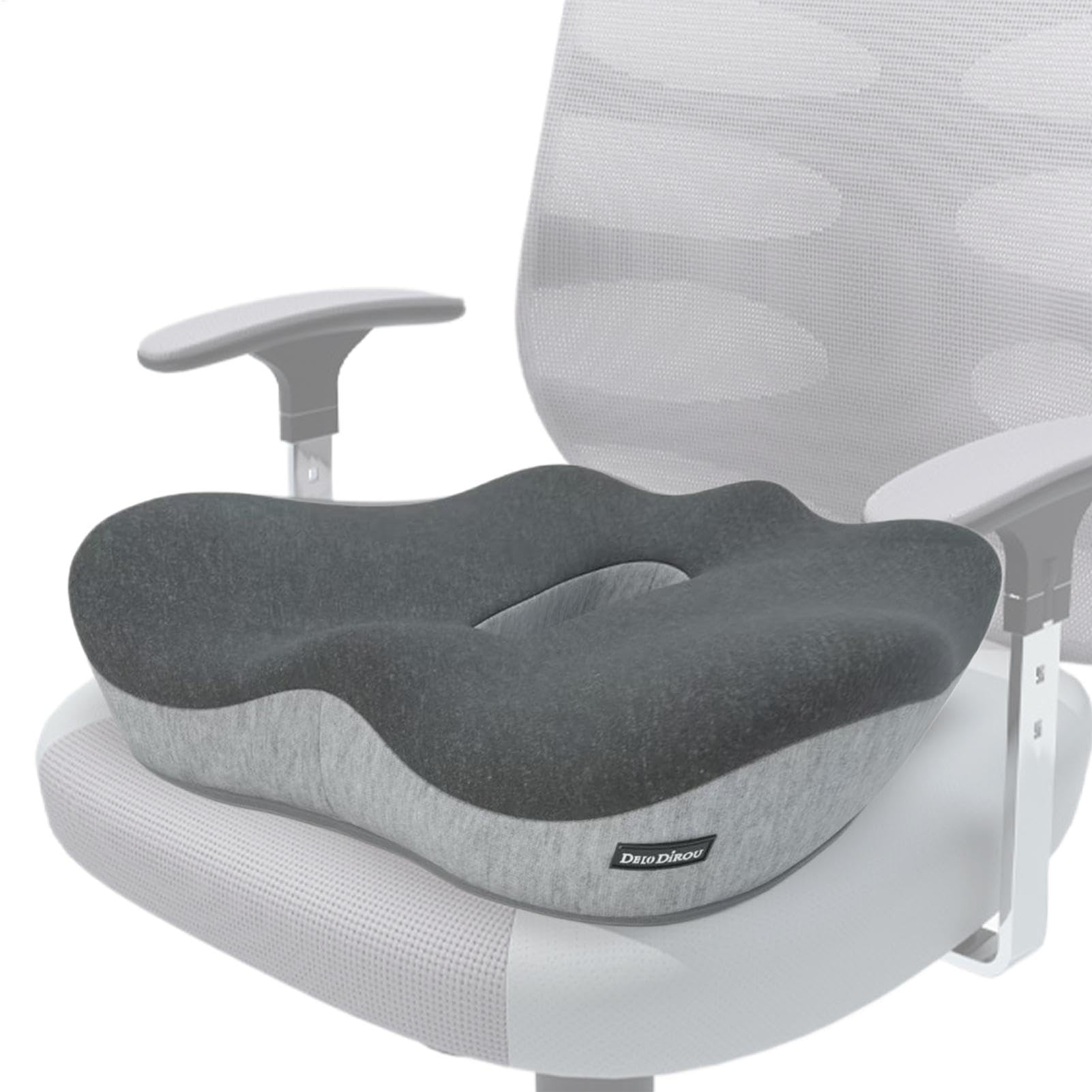 Pootack Seat Cushion, Ergonomic Coccyx Cushion for Tailbone, Relief X Hemorrhoid, Foam Seat Cushion for Chair, Car Seat & Wheelchair, High Grip Non-Slip Seat Pad