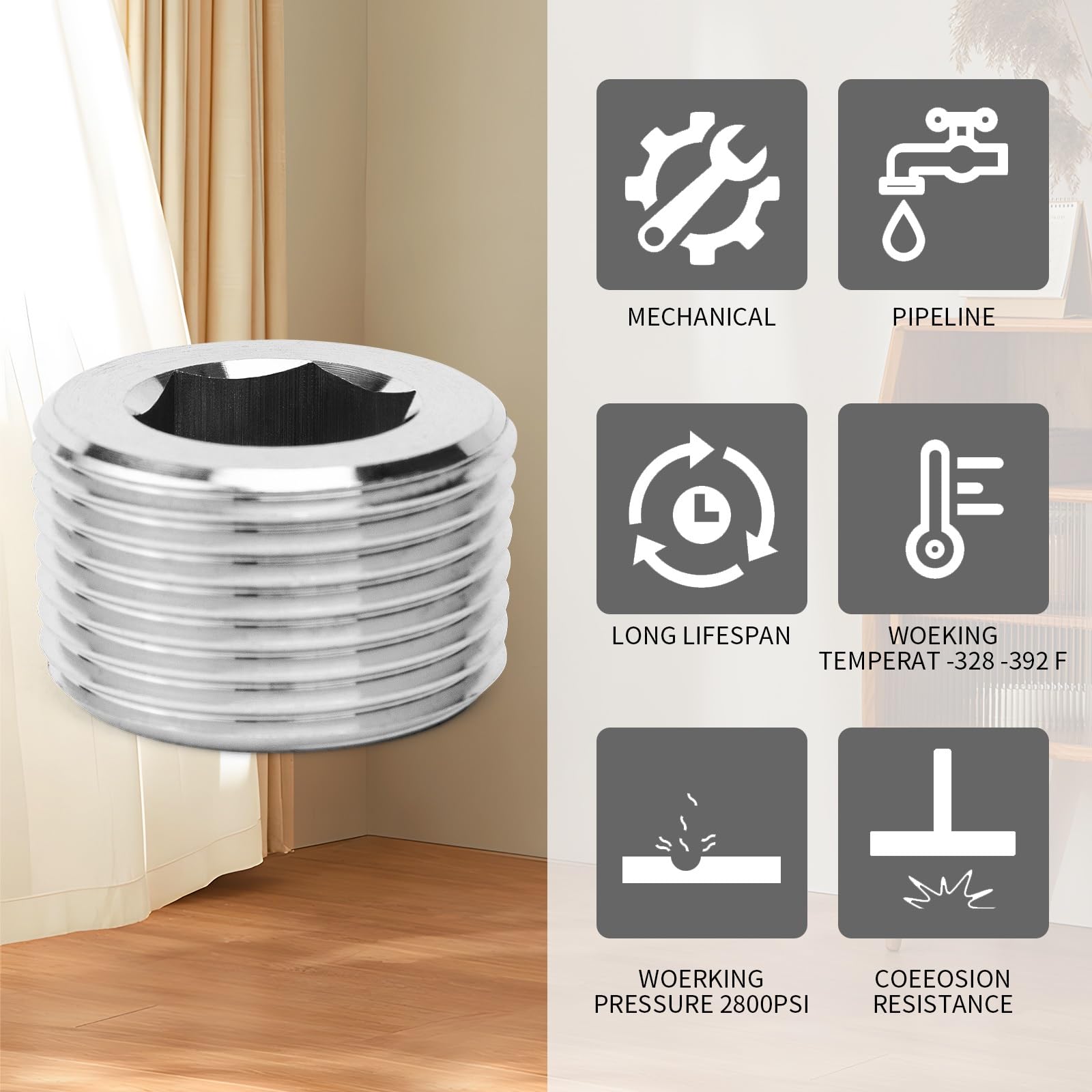 Snapklik.com : ChillWaves 304 Stainless Steel Pipe Fitting, Internal ...