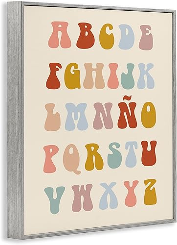 Miniatura 3 de Stupell Industries Abecedario Estilo Vintage Framed Giclee Art