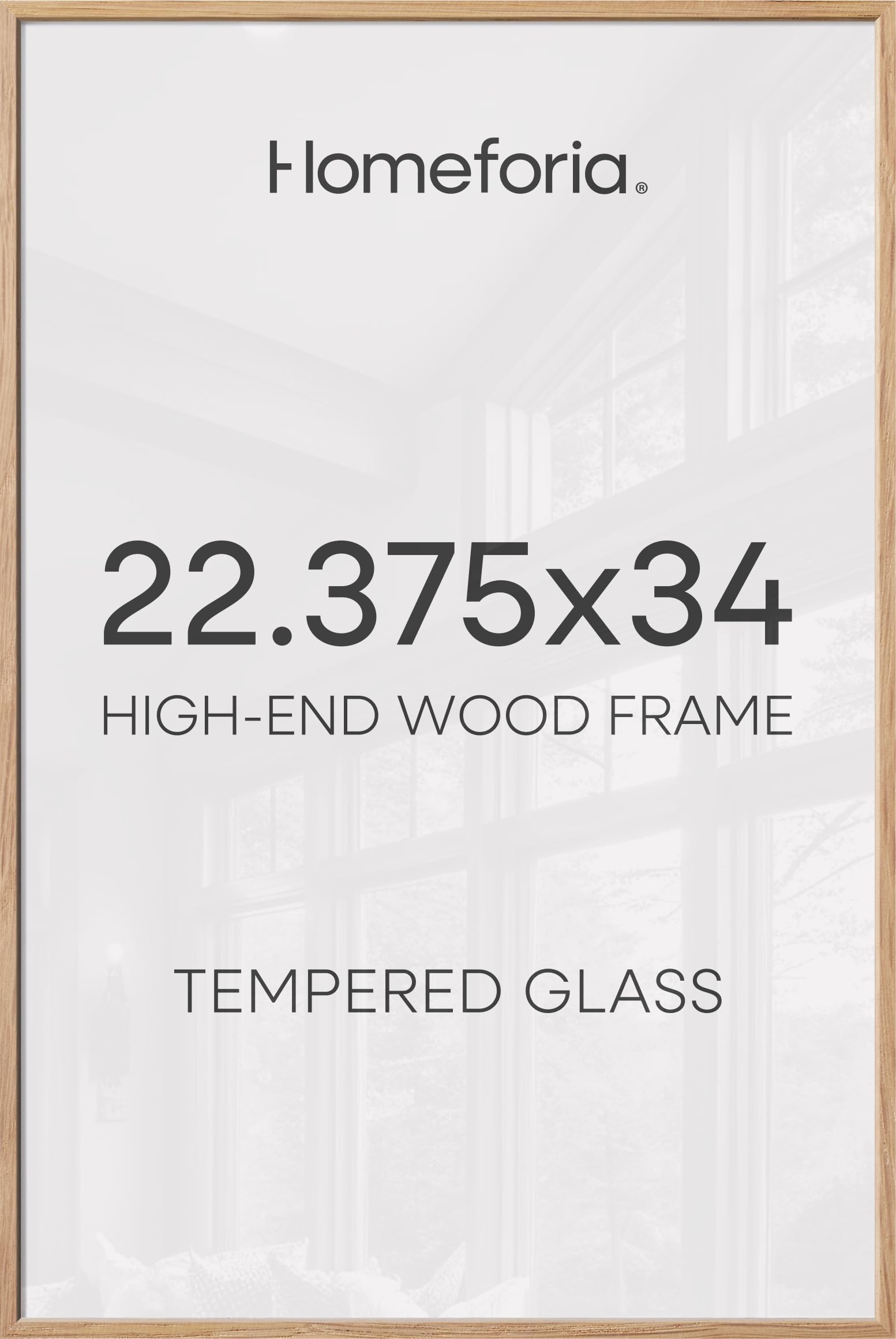 Homeforia 22.375x34 Frame Wooden Natural Oak