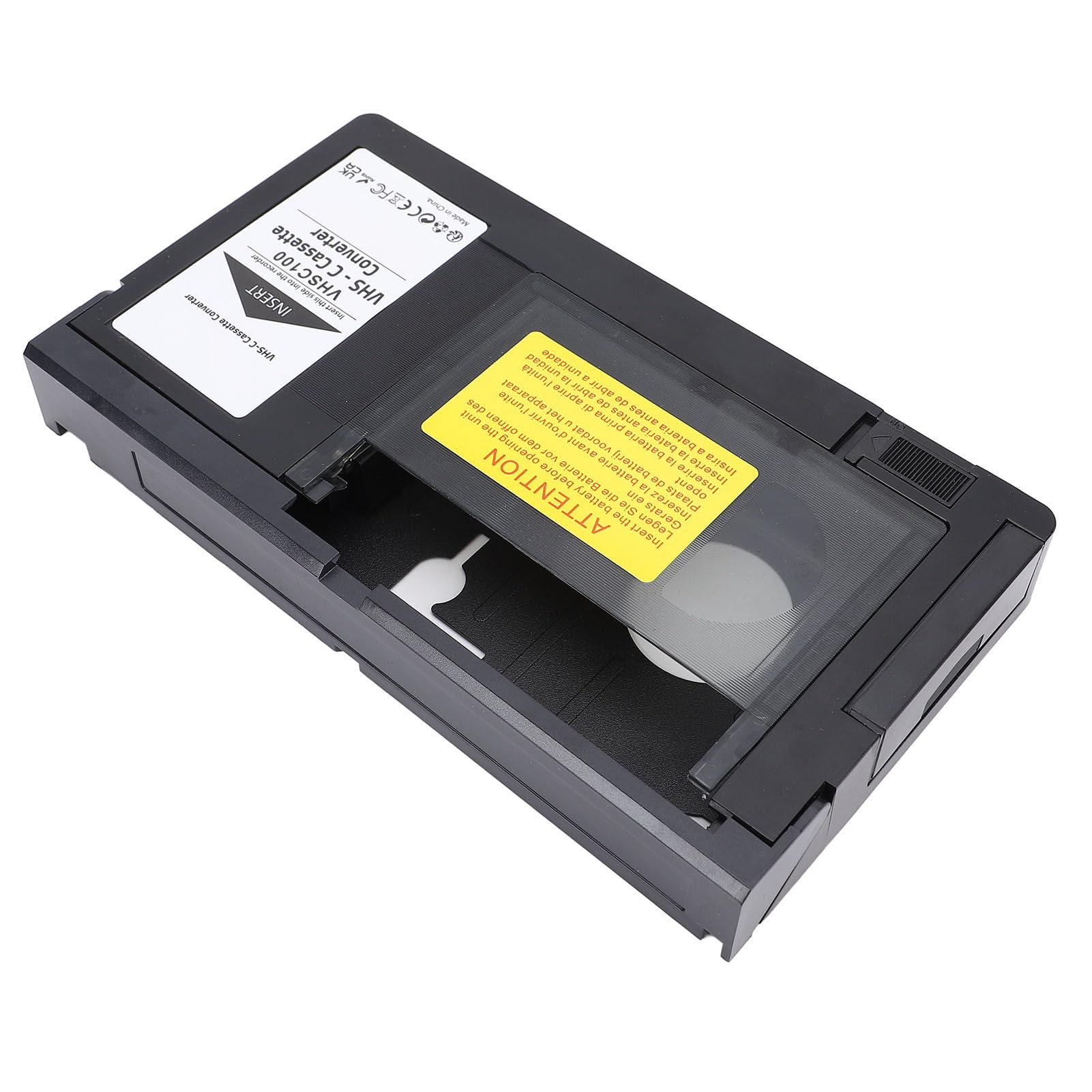 Adaptateur de Cassette VHS C, Compatible 12 Mm SVHS VHS C vers VHS, Caméscopes Motorisés VHS VHS C vers VHS, pour Lecteur de Cassette Vidéo VHS vers Conversion Numérique