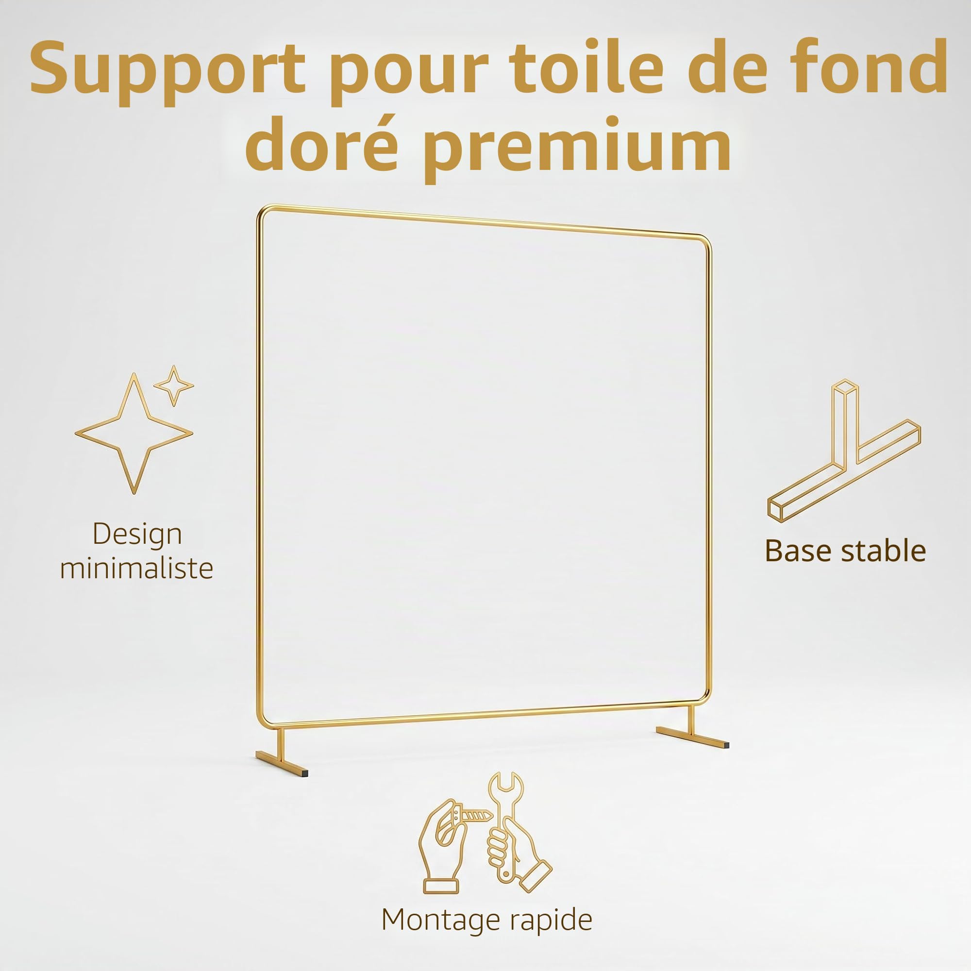 Arche de fond rectangulaire en métal pour mariage, fête, anniversaire, fête prénatale, anniversaire, décoration de ballon