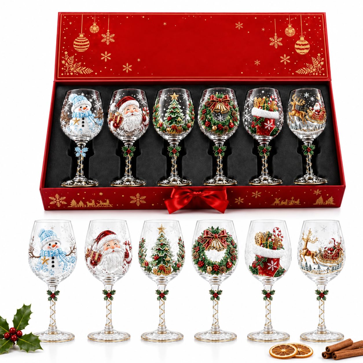 Set confezione regalo collezione calici da vino, 6 pezzi