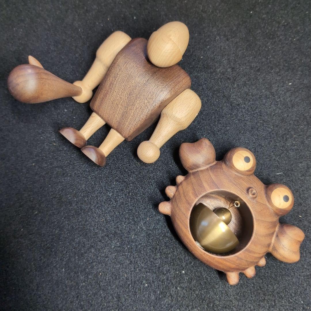 【WOODPEPE】ドアベル カニ　木製　人形　原始人Primitive 低め Amazon.co.jp: WOODPEPEドアベル カニ 木製 人形 原始人