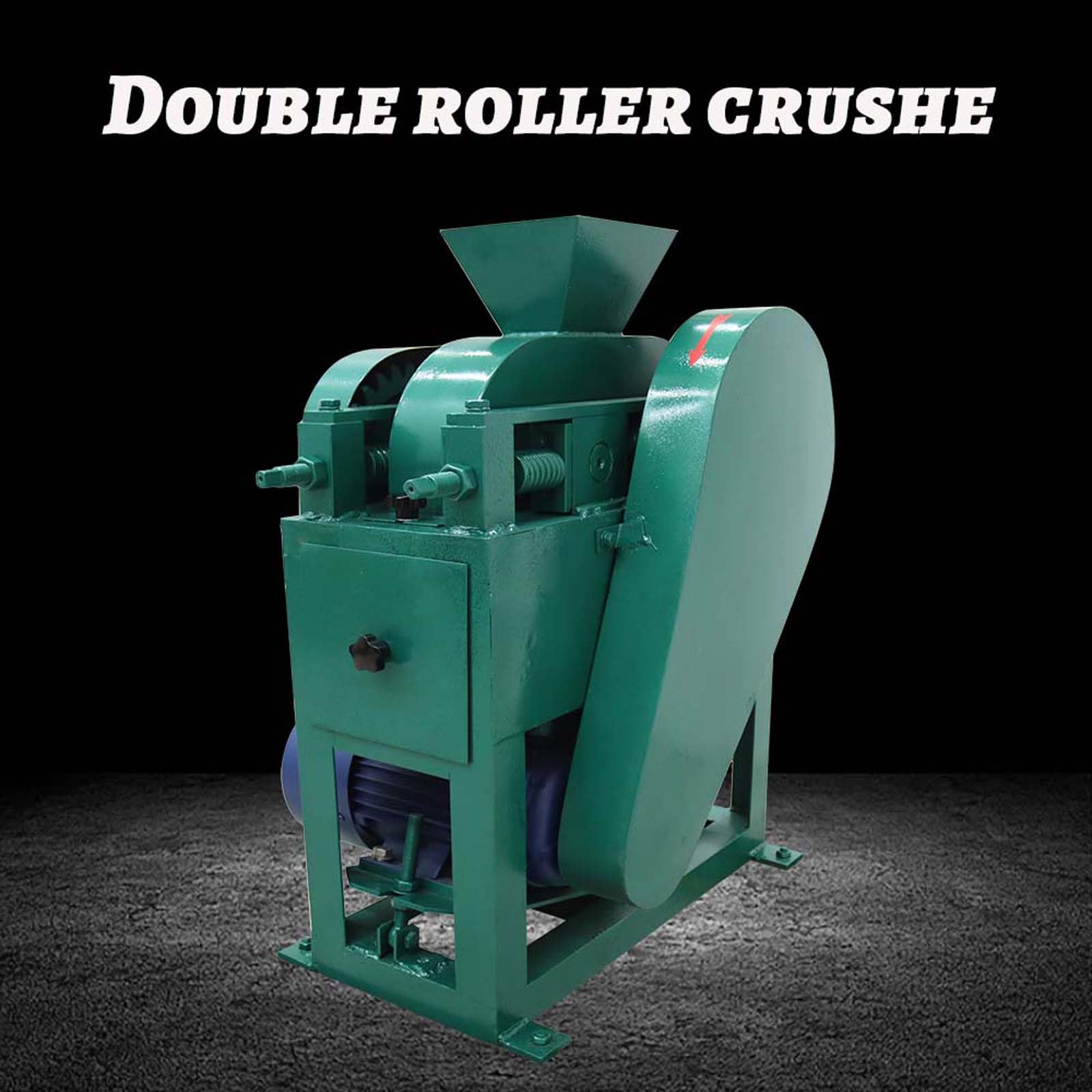 WYDDDARY Double Roller Crusher Rock Stone Crushing Machine Concrete Grinder Electric Shatter Pulverizer 220V 1.5KW