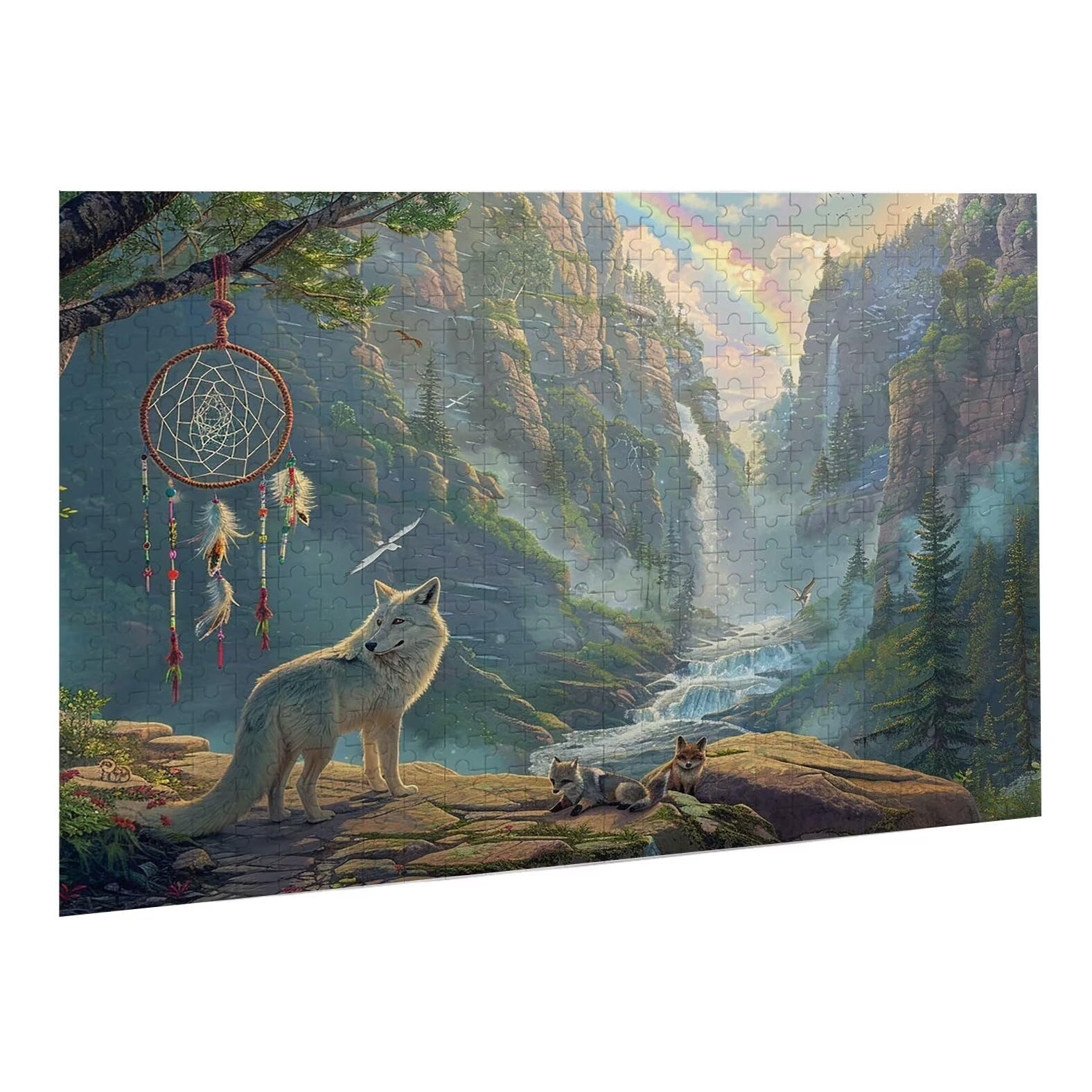 Jigsaw Puzzle, 2000 Pezzi Puzzle Classici, Lupo Puzzle Rilassamento Intelligence, Mpossibile Difficile Puzzles impegnativo per adulti Puzzles per Gioco Familiare, Regalo per Amore Amico Cascate K0F-38