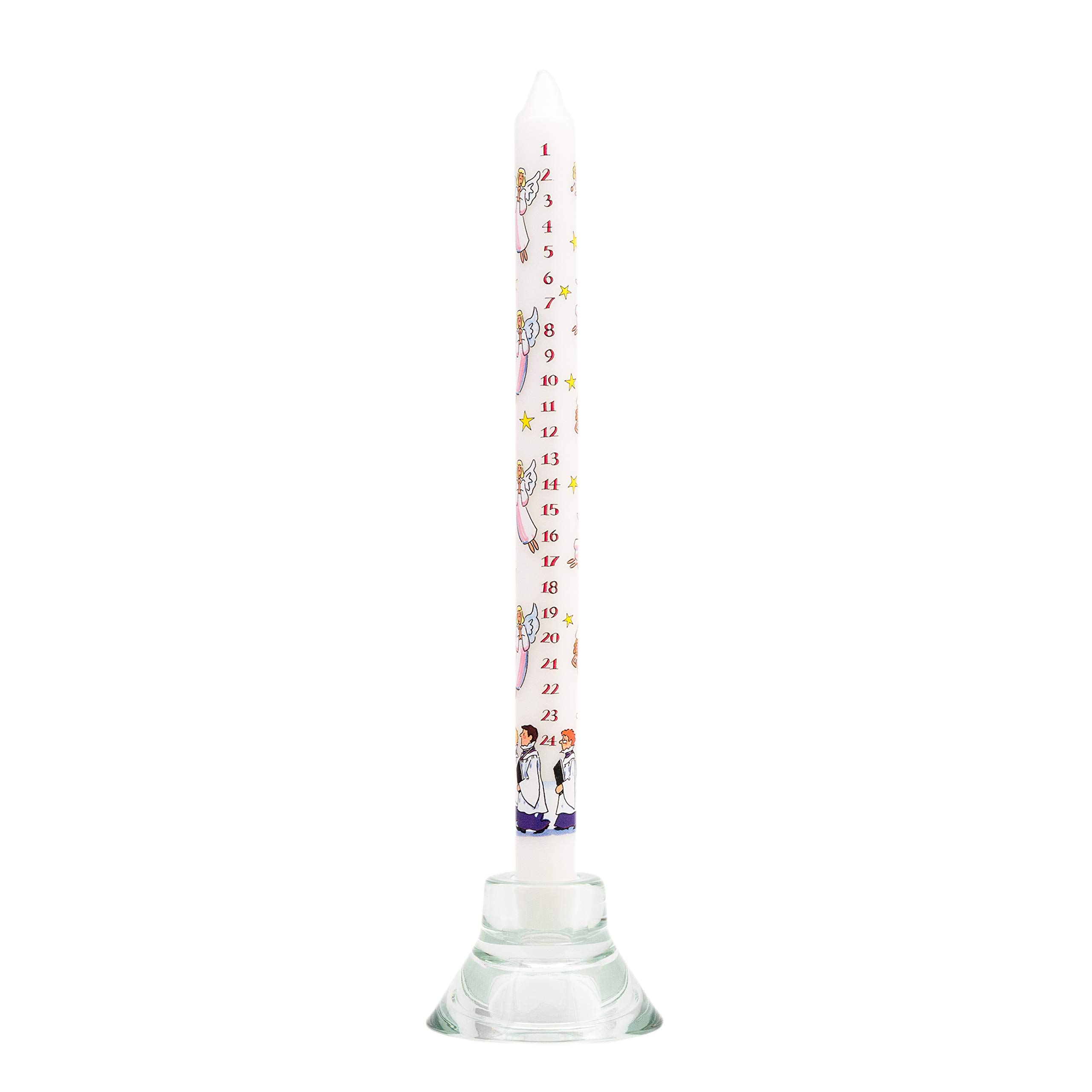 Alison Gardiner Heavenly Angel Remembrance Christmas Blue Choir Wax Festive Advent Dinner Candle 12 Hours Burn Time Tall 29.5 cm