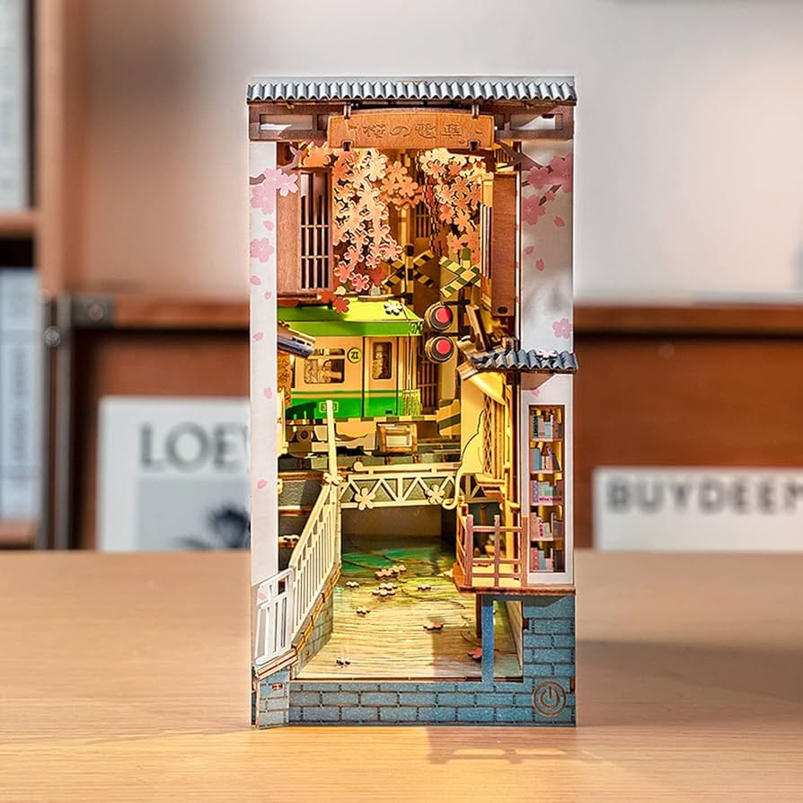 roi.moko07ページ Rolife DIY Book Nook Kits Sakura Densya, 3D Wooden Puzzle