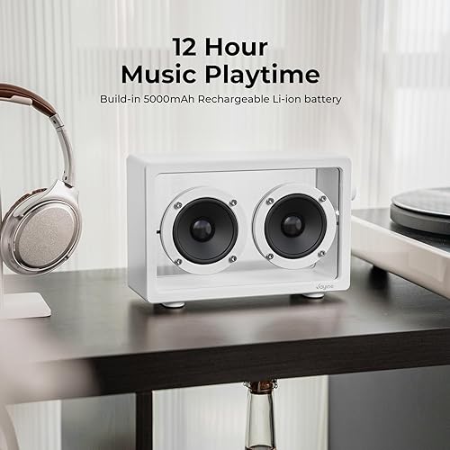 Miniatura 4 de Cassette Portable Bluetooth Speaker, 16W Minimalist Speakers Bluetooth Wireless Loud, HD Powerful Sound and Wide Compatibility V5.3 for Indoor