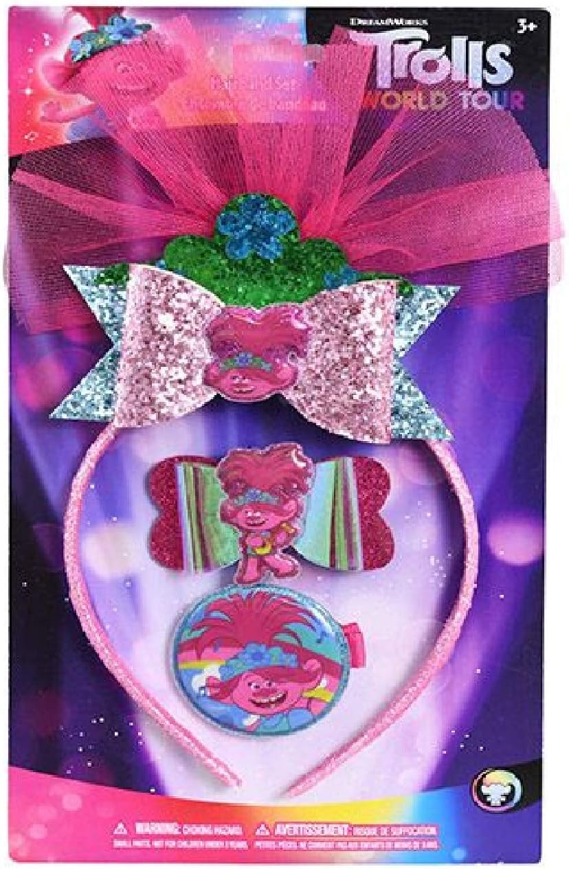 Trolls2 Headband with Hair & Clips on Card