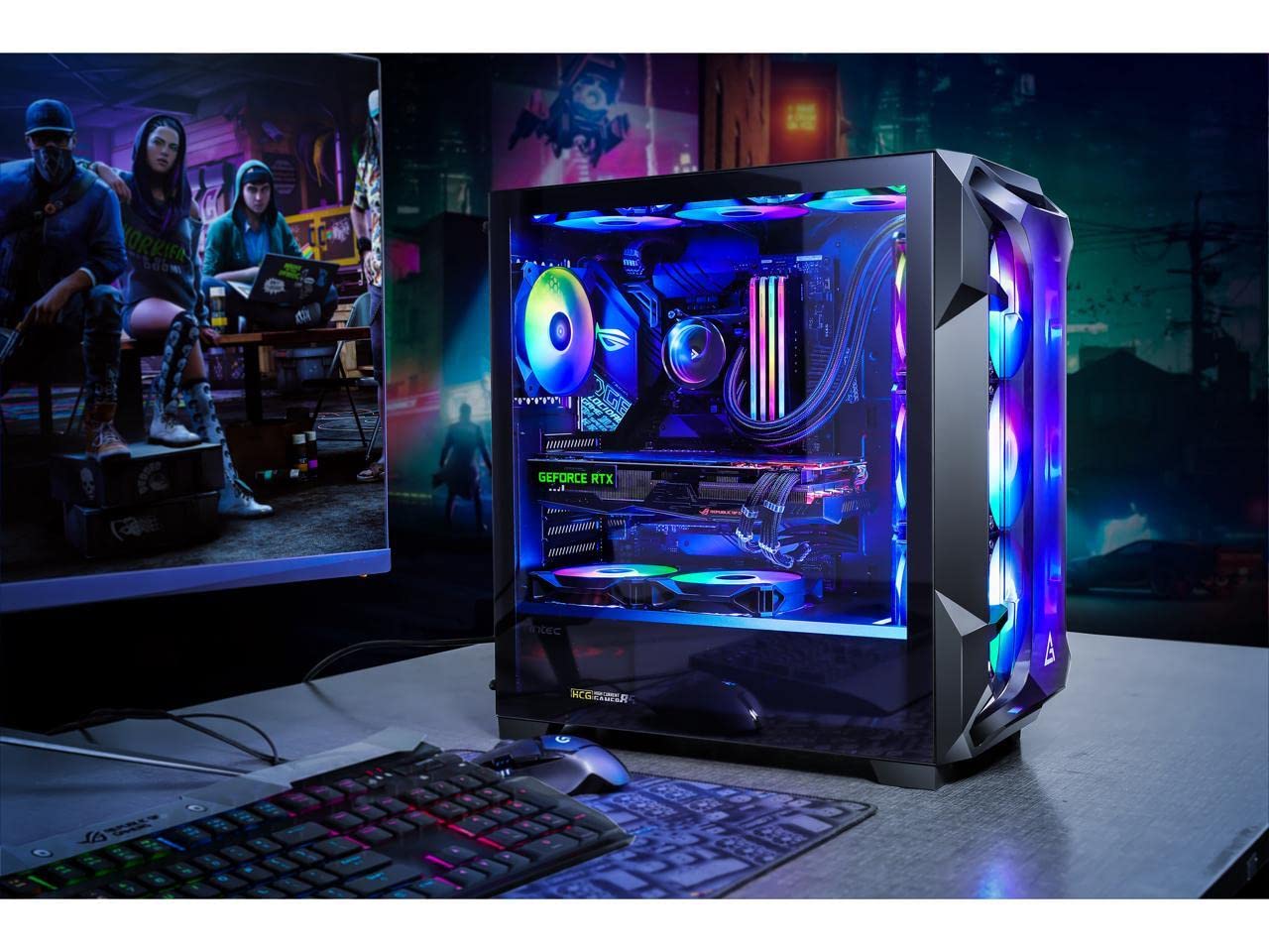 Gaming Desktop – AMD Ryzen 5 5600 3.9 GHz, NVIDIA RTX 3060, 1TB