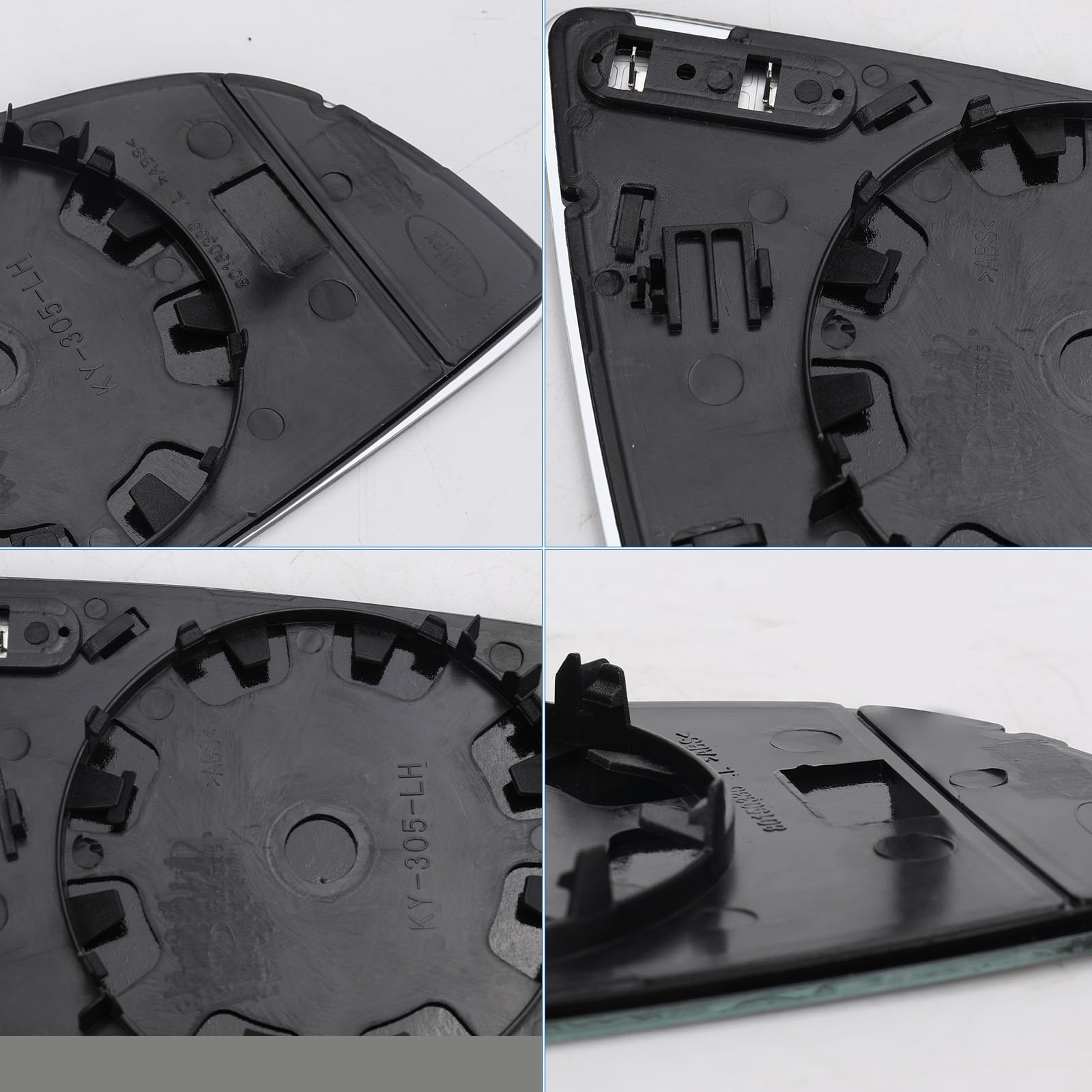 Cristal de Espejo Compatible con Audi A3/S3 2004-2008, A4/S4 2002-2008, A6/S6 2006-2008, Cristal de Espejo Exterior Hiperbólico Asférico Retrovisor Térmico